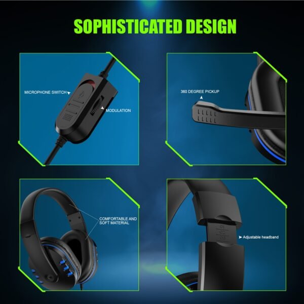 PS5 Gaming Headset with Microphone Stereo Noise Reduction Gaming Headphones