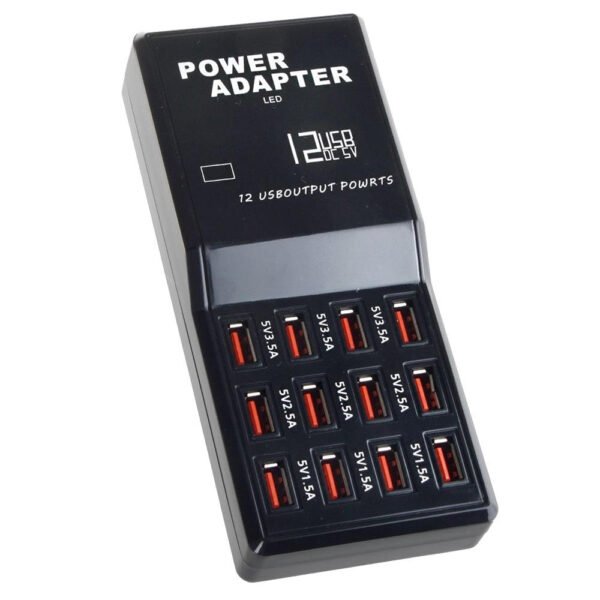 H029eb23987a7490b8bf4b3402193829af.jpg 12-Port Multi USB Charger Station – Multifunction Fast Charging Hub 5V/2.4A for Multiple Devices