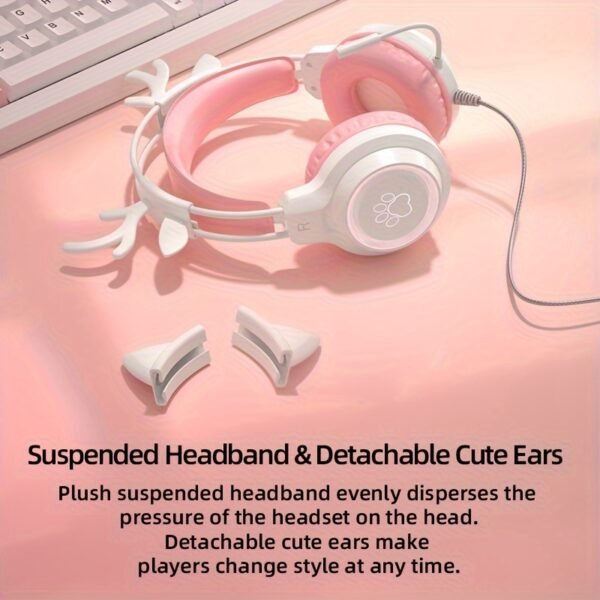 d43f7165-58a3-43d6-8aa4-89e993f5d753.jpg SY-G35 Cute Cat Ear Gaming Headset Wired Over-Ear Headphones with Microphone